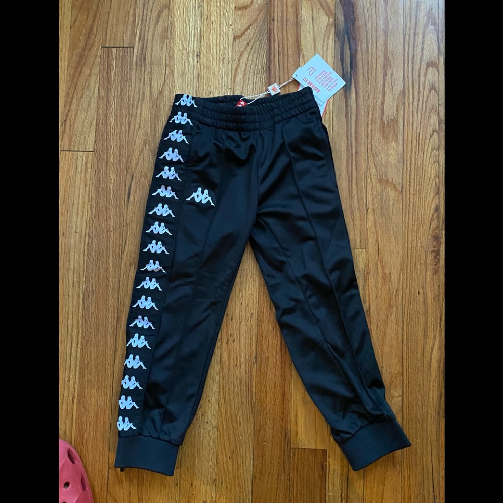Kids Black kappa pants